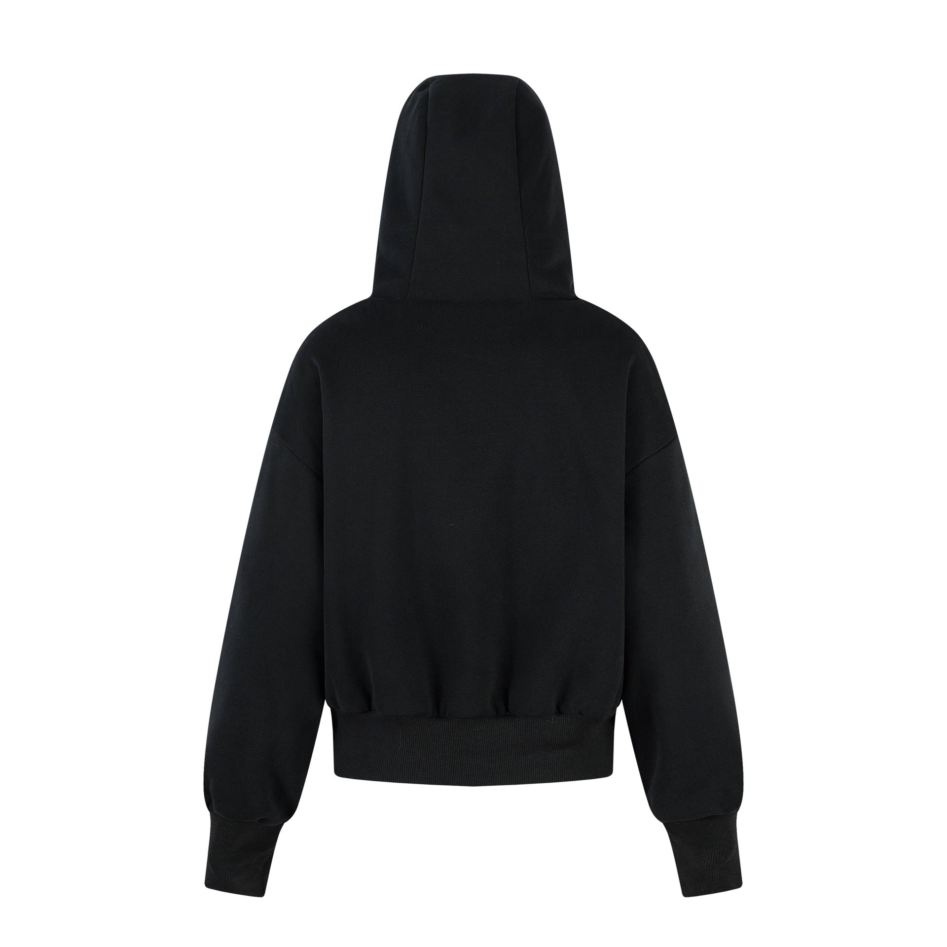 Leopard print patchwork and plush thick hooded sweatshirt jacket