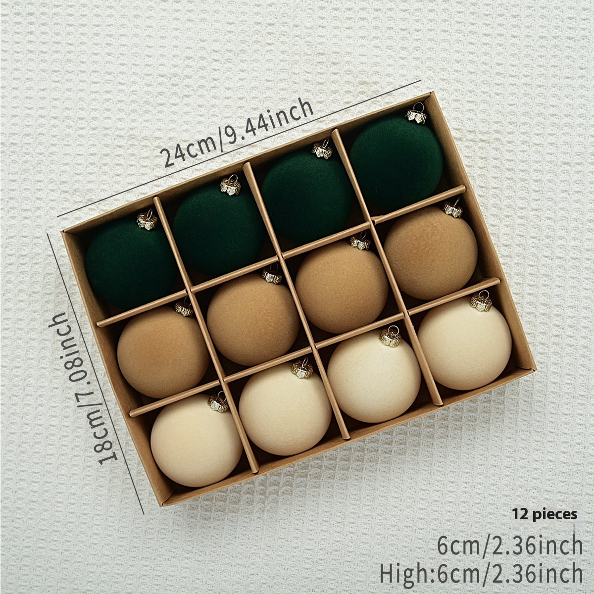 Christmas Ball Flocking Pendant Ornament