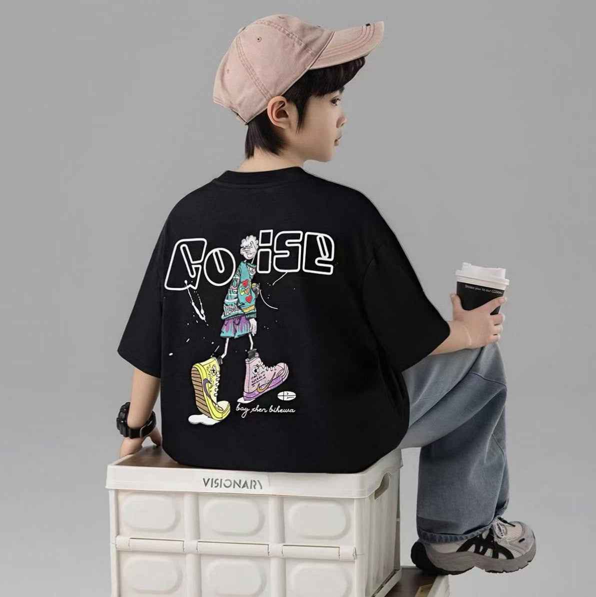 Kids' Boys  T-Shirt, Children's Short Sleeve Top