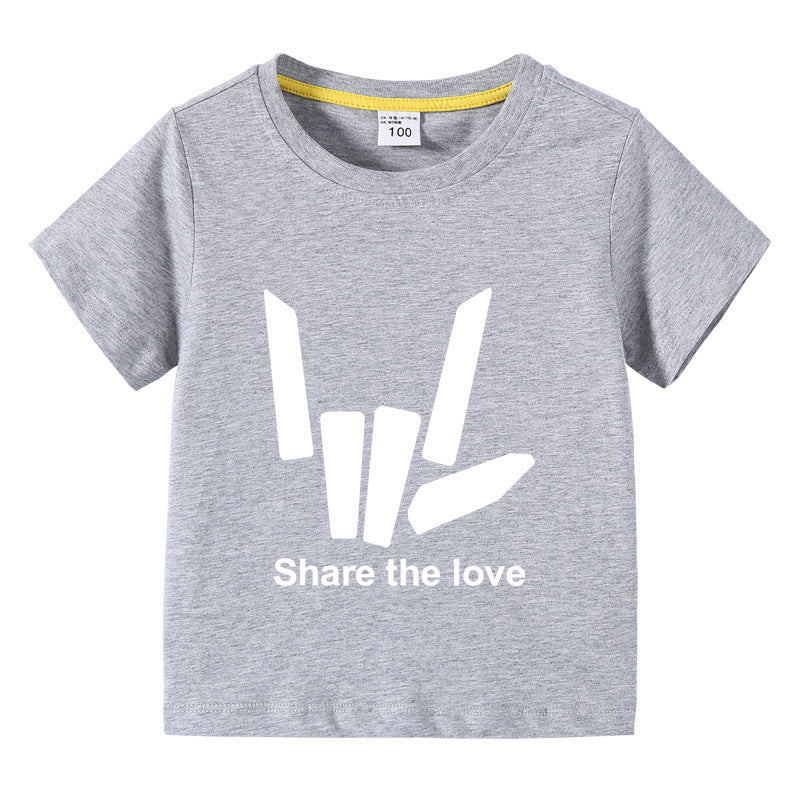 Children's summer short sleeved T-shirt