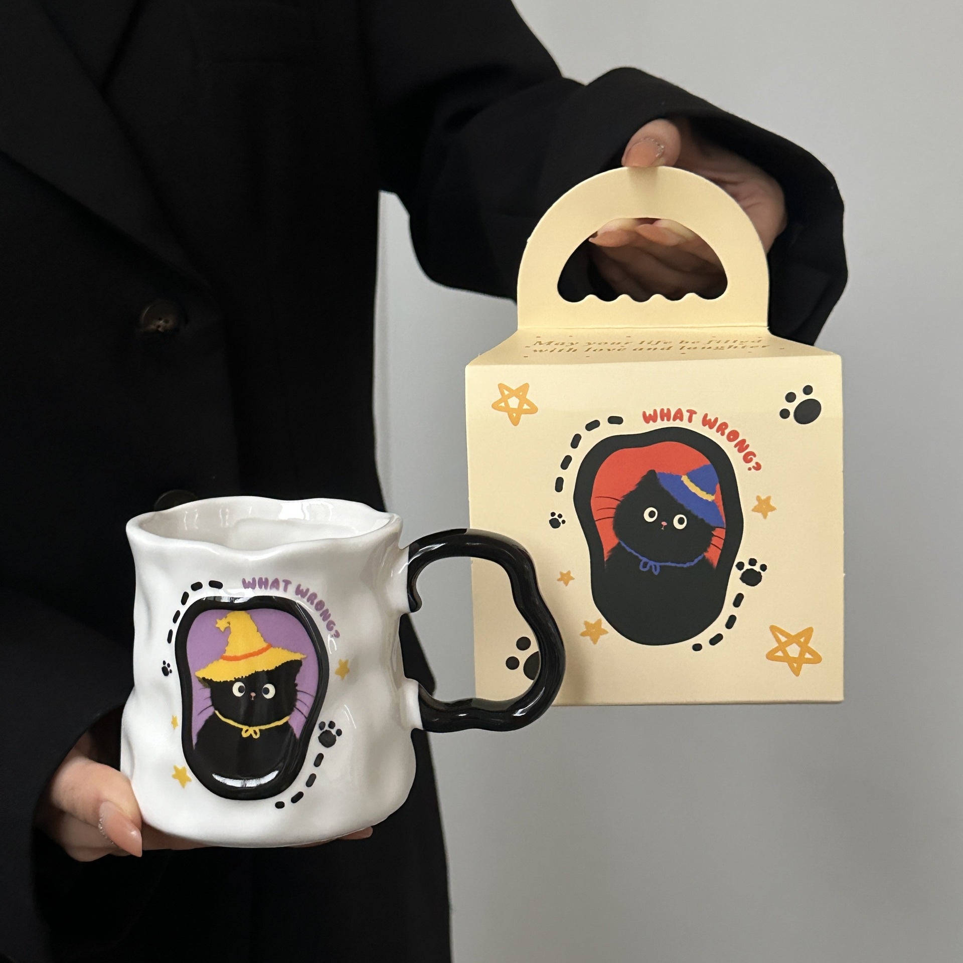 Cup Ceramic Hand High Sense Water Cup Box