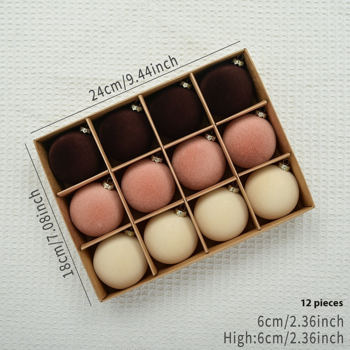 Christmas Ball Flocking Pendant Ornament