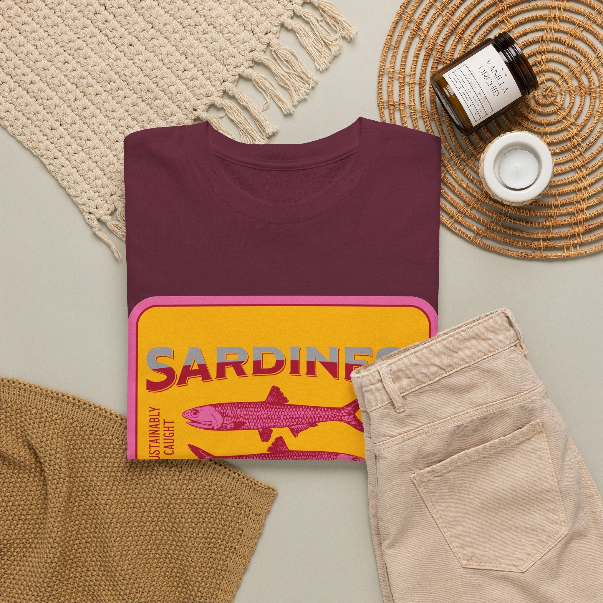 Sardines in Extra Virgin Olive Oil Vintage Graphic T-Shirt
