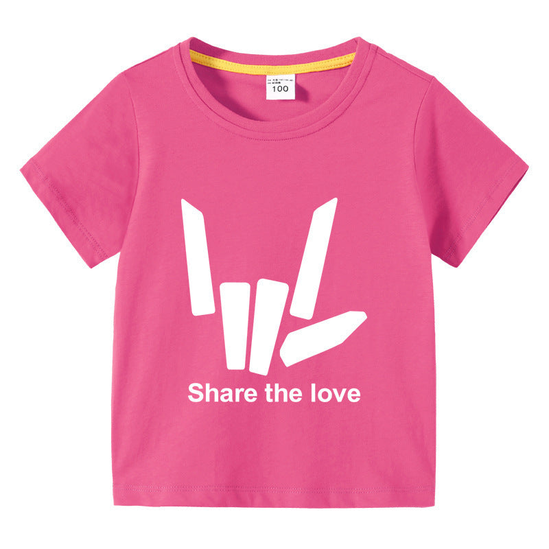 Children's summer short sleeved T-shirt