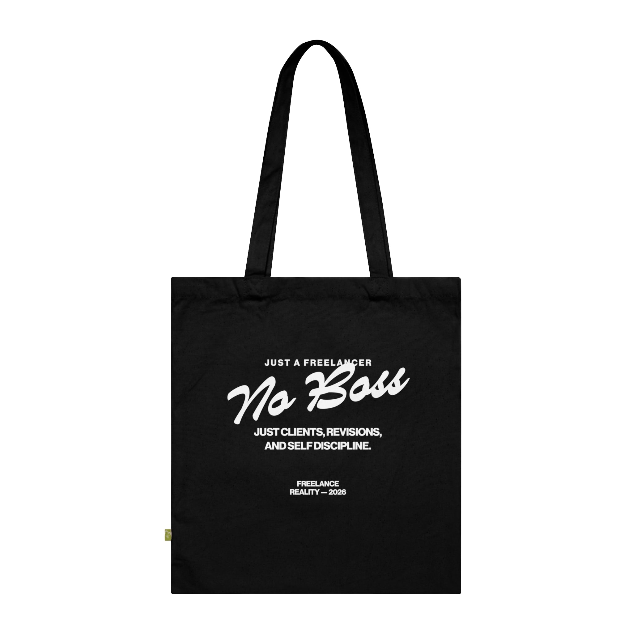 No Boss Motivational Organic Cotton Tote Bag