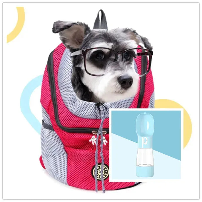 Pet Dog Carrier Carrier For Dogs Backpack Out Double Shoulder Portable Travel Outdoor Carrier Bag Mesh - Bella Enchanté