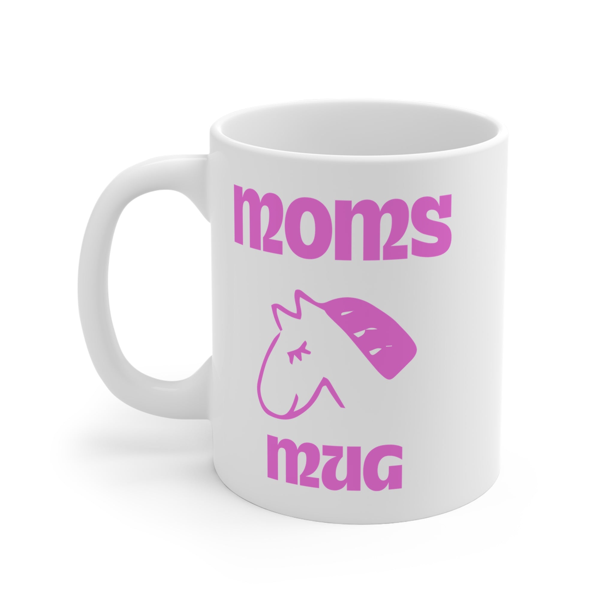 Mom’s Mug Ceramic Coffee Cup with Cute Pink Unicorn Design