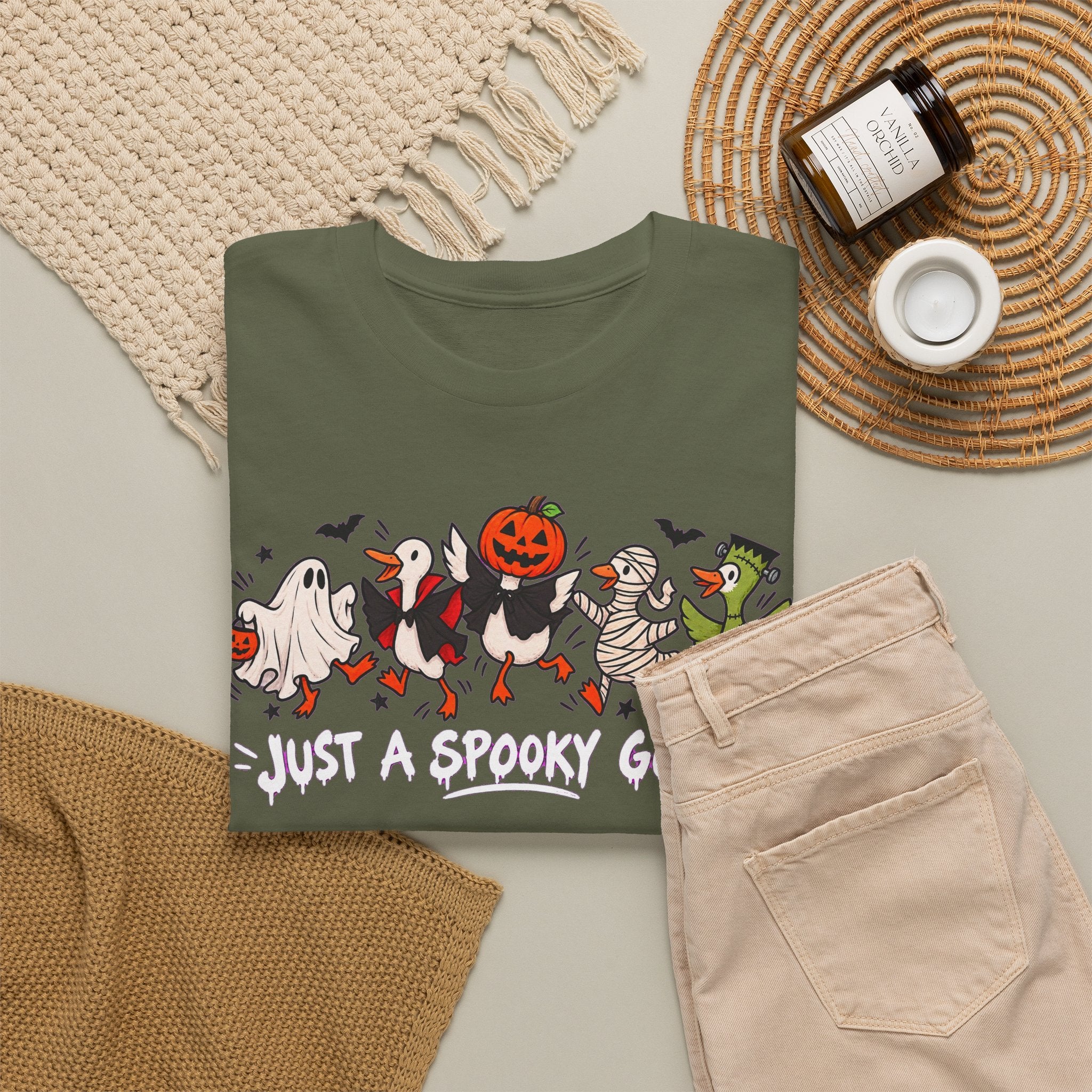 Just a Spooky Goose Halloween T-Shirt