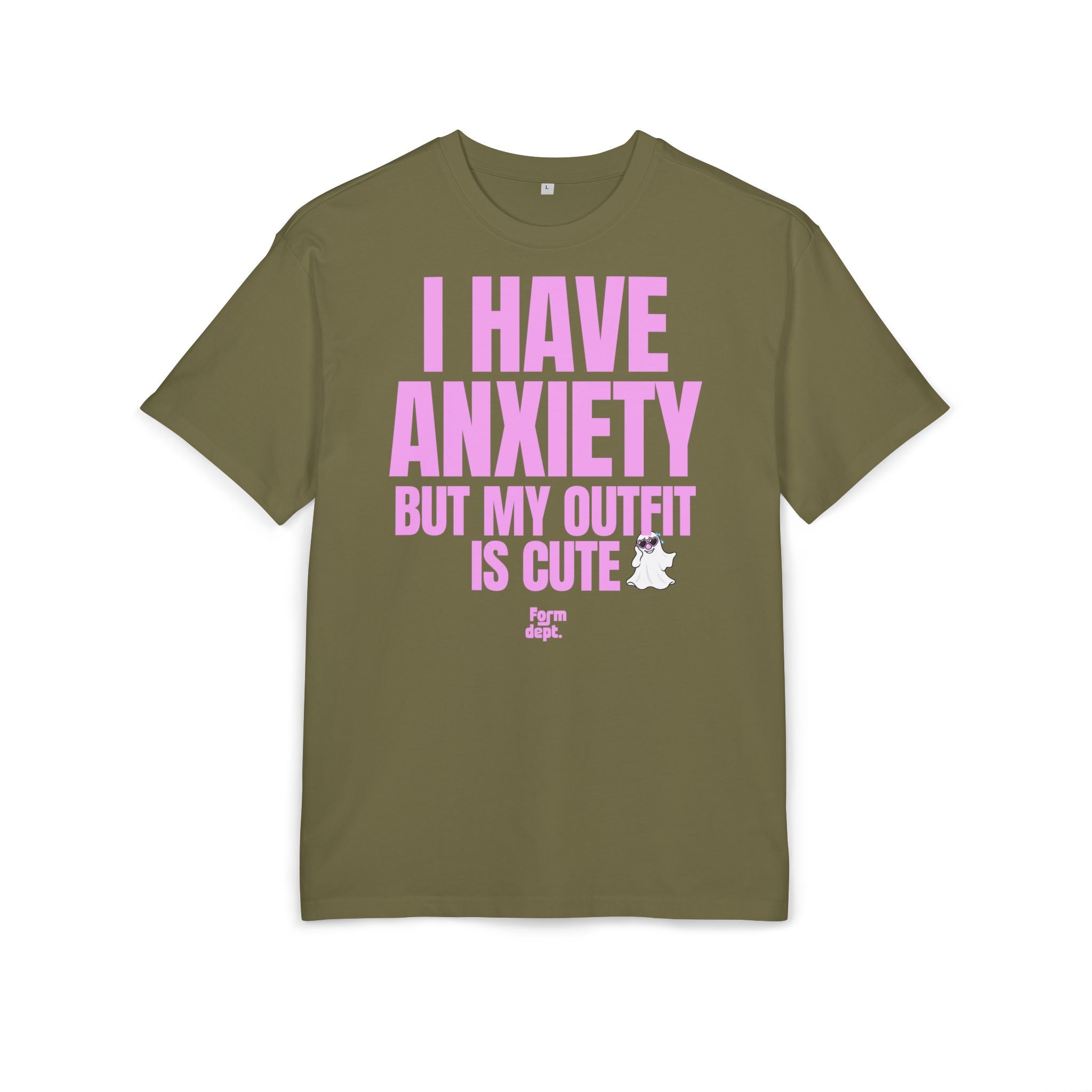 Unsiex I Have Anxiety But My Outfit Is Cute Oversized Tee Funny T-Shirt