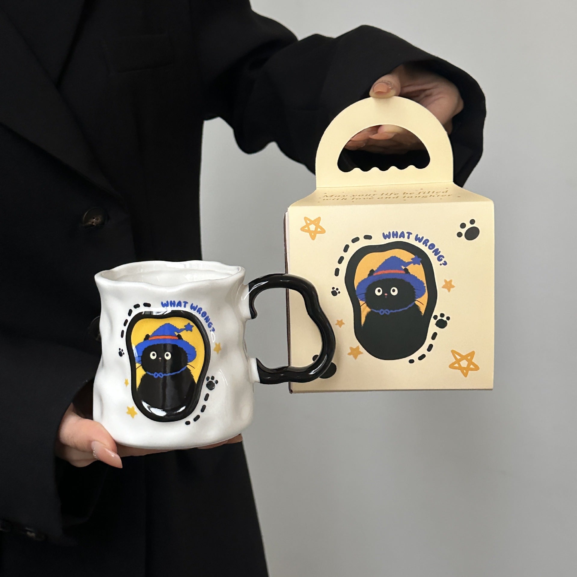 Cup Ceramic Hand High Sense Water Cup Box