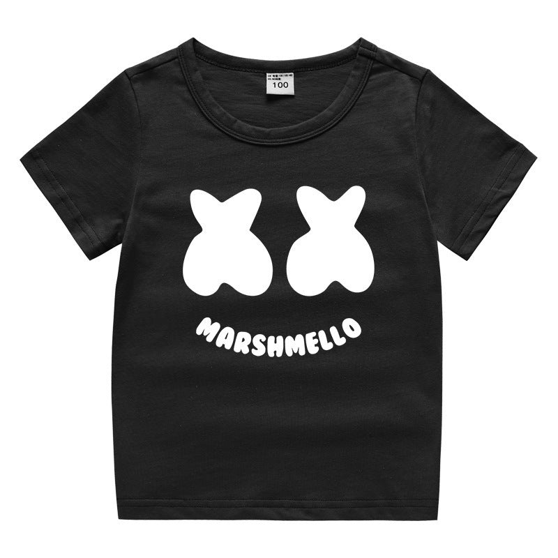 Kids' Marshmelo Cartoon Graphic T-Shirt – Short Sleeve Cotton Tee | 90–150
