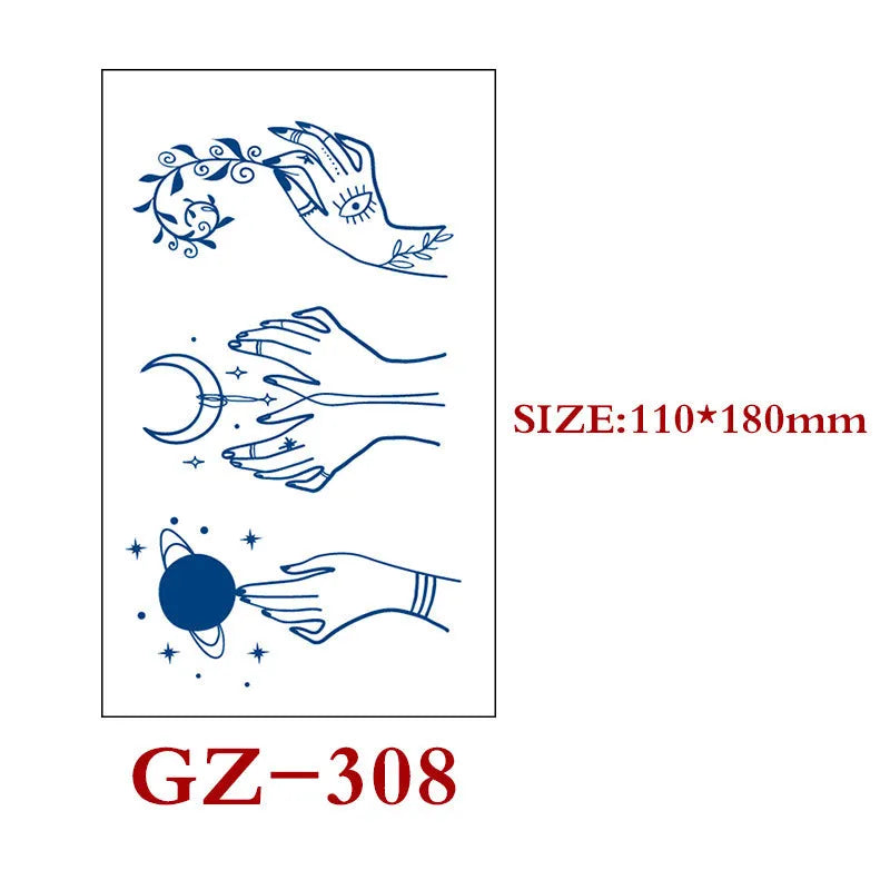 Saft Tattoo Aufkleber Semi-permanente Kräuter Tattoo Aufkleber