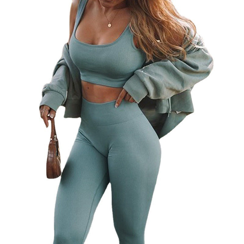 Two-Piece Sports Fitness Wicking Trousers