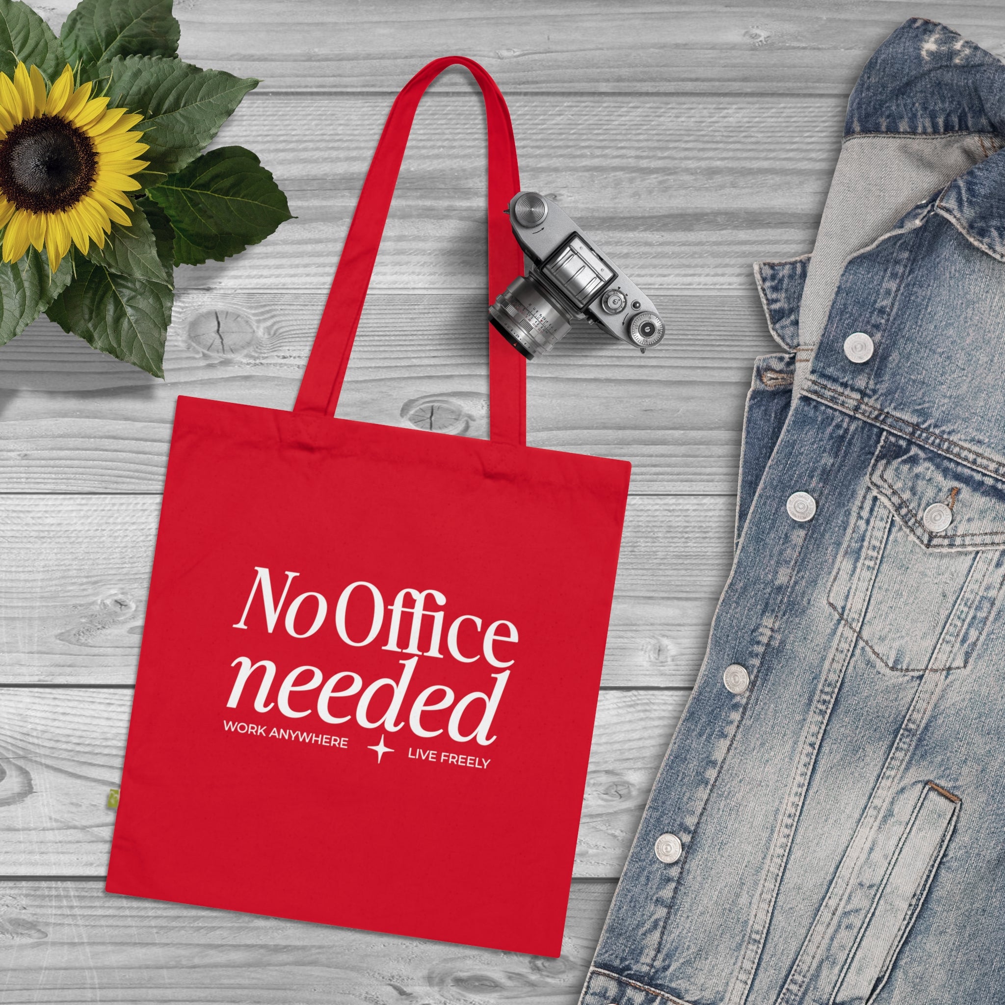 No Office Needed Organic Cotton Tote Bag