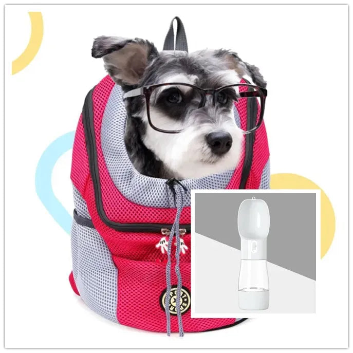 Pet Dog Carrier Carrier For Dogs Backpack Out Double Shoulder Portable Travel Outdoor Carrier Bag Mesh - Bella Enchanté