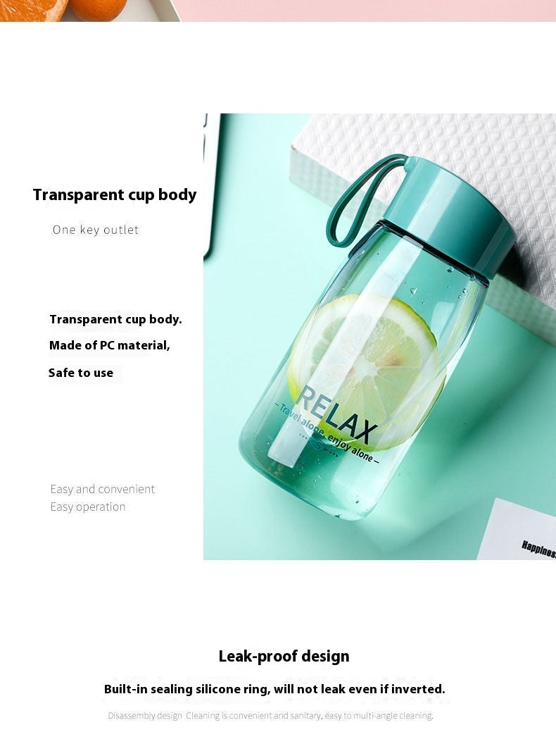 Summer Small Portable Plastic Drop-resistant New Good-looking High Temperature Resistant Minimalist Cup For Students