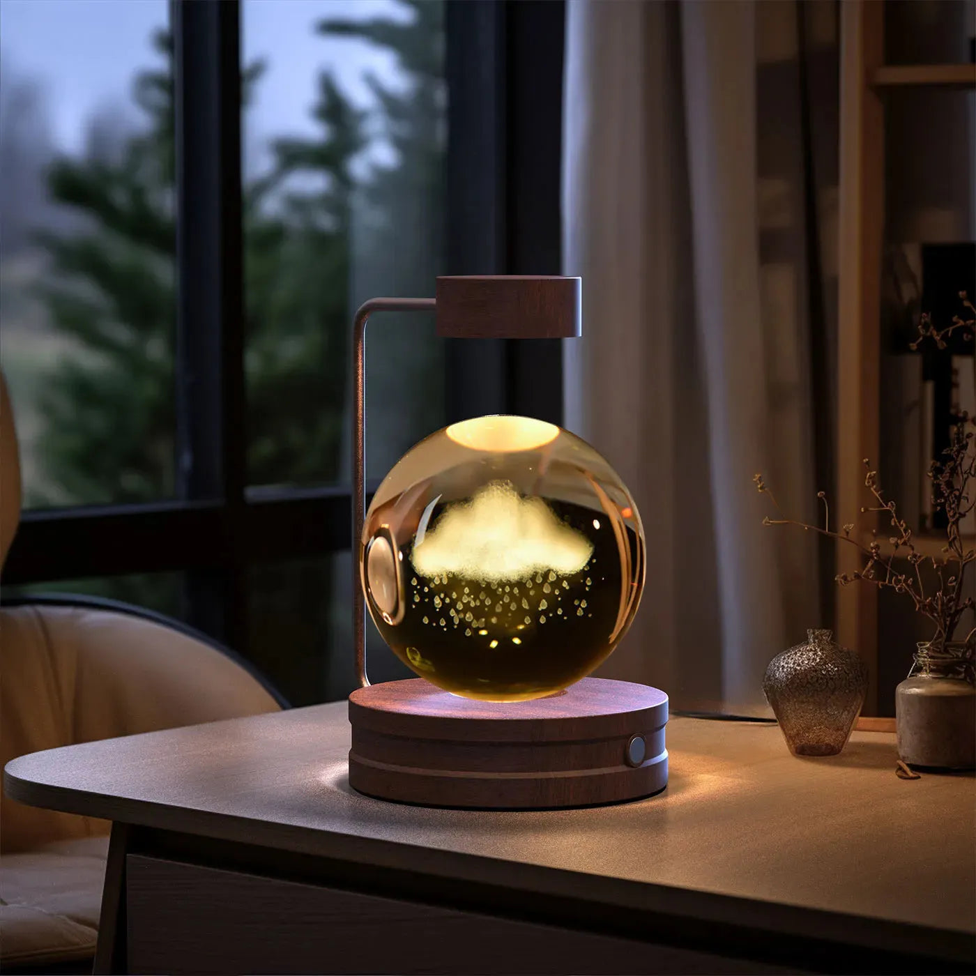 Crystal Ball Cosmic Dinosaur Indoor Night Light USB Power Warm Bedside Light Birthday Gift Night Lamp - Bella Enchanté