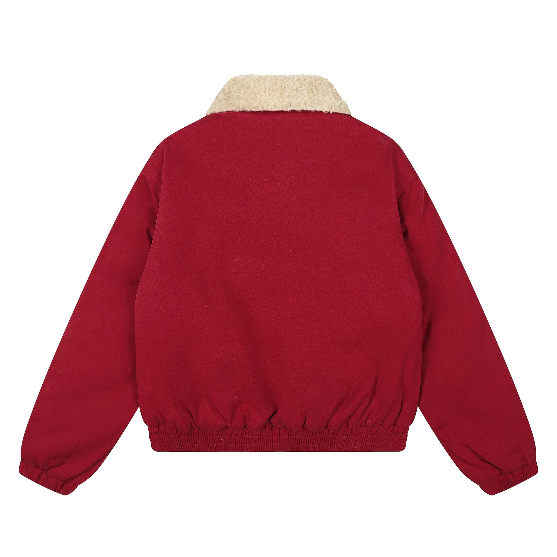 Embroidered Plush Collar Cotton Coat for Women