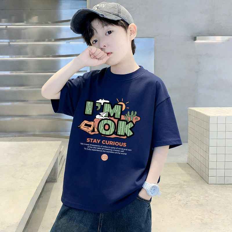 Boy's Breathable Gradient Short Sleeve T-Shirt