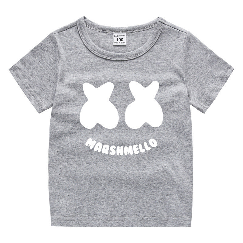 Kids' Marshmelo Cartoon Graphic T-Shirt – Short Sleeve Cotton Tee | 90–150