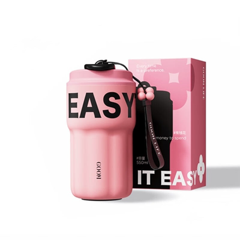 Vacuum Cup Large Capacity Straw Coffee Portable Cup