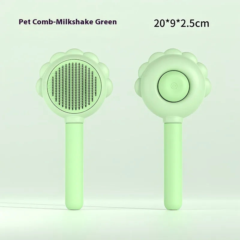 2 In 1 Self Cleaning Dog Brush Comb With Spray Pets Grooming Hair Remover Combs Brush Floating Hair Pet Grooming Brush Pet Products - Bellarte Enchanté 2 In 1 Self Cleaning Dog Brush Comb With Spray Pets Grooming Hair Remover Combs Brush Floating Hair Pet Grooming Brush Pet Products