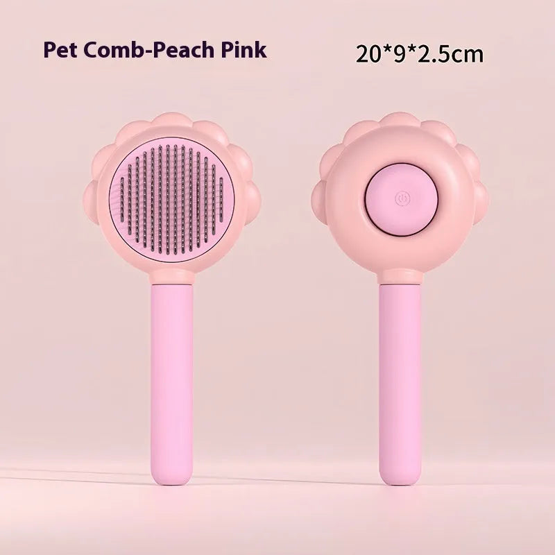 2 In 1 Self Cleaning Dog Brush Comb With Spray Pets Grooming Hair Remover Combs Brush Floating Hair Pet Grooming Brush Pet Products - Bellarte Enchanté 2 In 1 Self Cleaning Dog Brush Comb With Spray Pets Grooming Hair Remover Combs Brush Floating Hair Pet Grooming Brush Pet Products