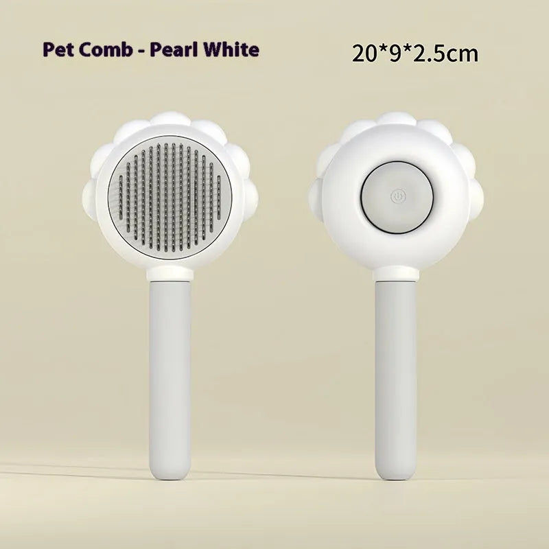 2 In 1 Self Cleaning Dog Brush Comb With Spray Pets Grooming Hair Remover Combs Brush Floating Hair Pet Grooming Brush Pet Products - Bellarte Enchanté 2 In 1 Self Cleaning Dog Brush Comb With Spray Pets Grooming Hair Remover Combs Brush Floating Hair Pet Grooming Brush Pet Products