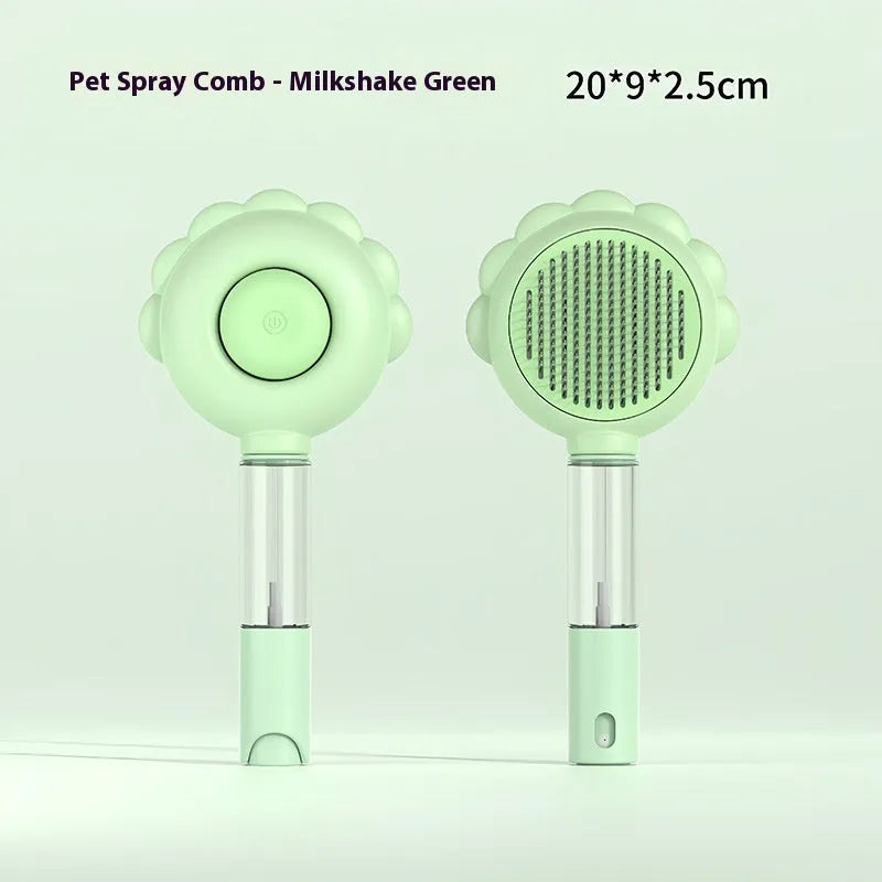 2 In 1 Self Cleaning Dog Brush Comb With Spray Pets Grooming Hair Remover Combs Brush Floating Hair Pet Grooming Brush Pet Products - Bellarte Enchanté 2 In 1 Self Cleaning Dog Brush Comb With Spray Pets Grooming Hair Remover Combs Brush Floating Hair Pet Grooming Brush Pet Products
