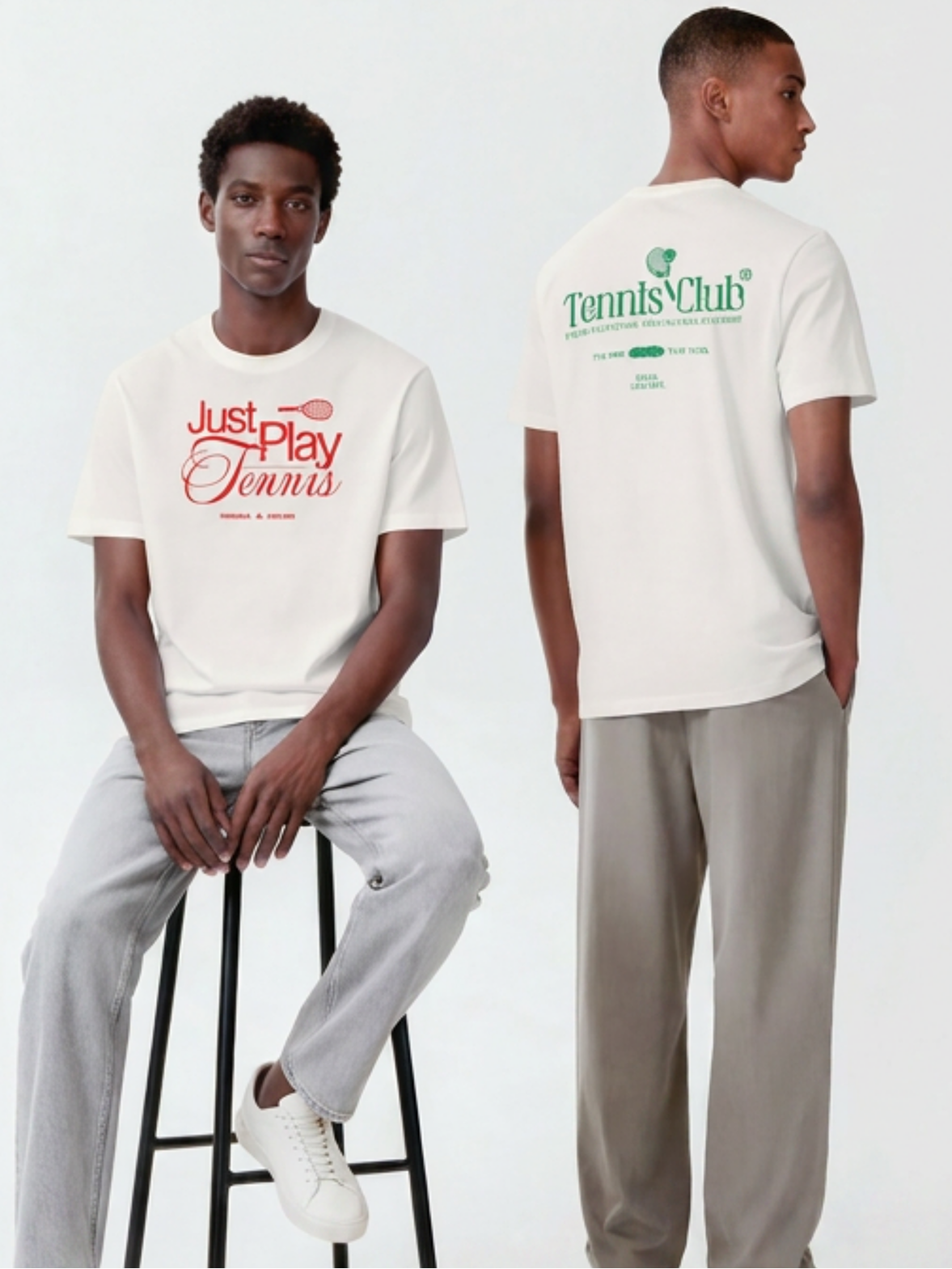 Just Play Tennis T-Shirt — Red Graphic Tennis Tee
