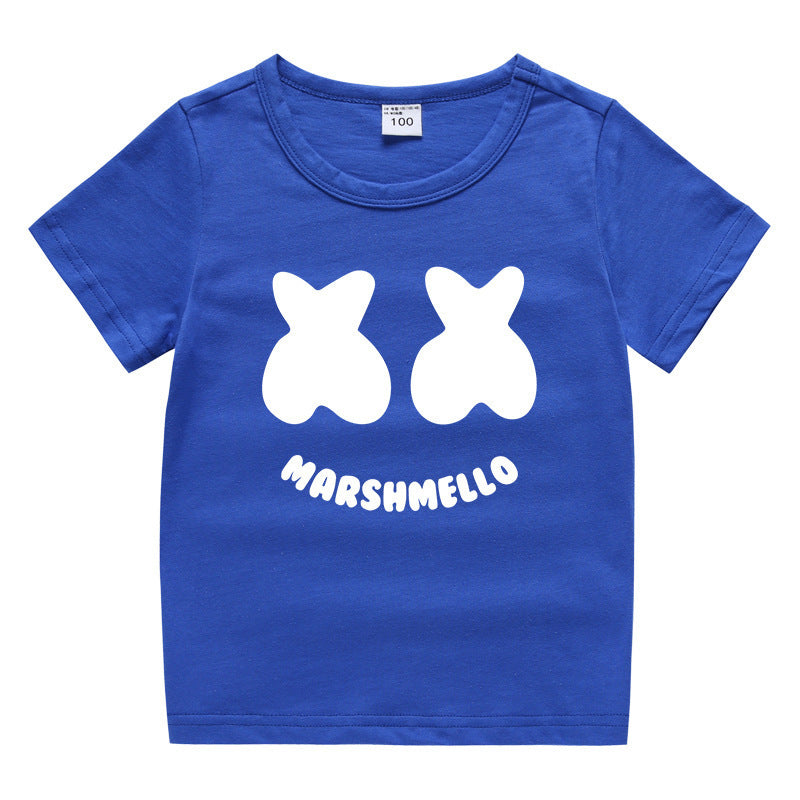 Kids' Marshmelo Cartoon Graphic T-Shirt – Short Sleeve Cotton Tee | 90–150