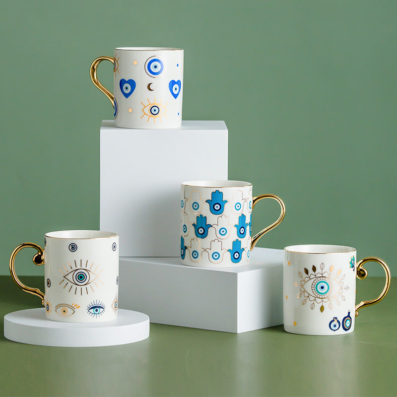 Nordic Light Luxury Ceramic Couple Mug Water Cup