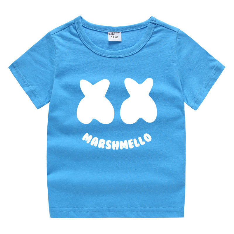 Kids' Marshmelo Cartoon Graphic T-Shirt – Short Sleeve Cotton Tee | 90–150