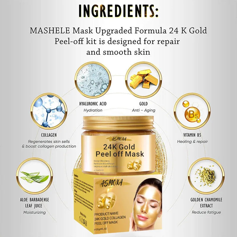 24K Gold Tearing Mask Blackhead Suction - Bellarte Enchanté 24K Gold Tearing Mask Blackhead Suction