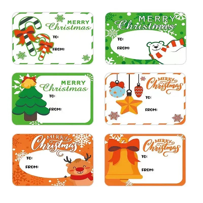 250 Stickersroll Stickers Christmas Holiday Decoration Gift Series Sticker Labels - Bellarte Enchanté 250 Stickersroll Stickers Christmas Holiday Decoration Gift Series Sticker Labels