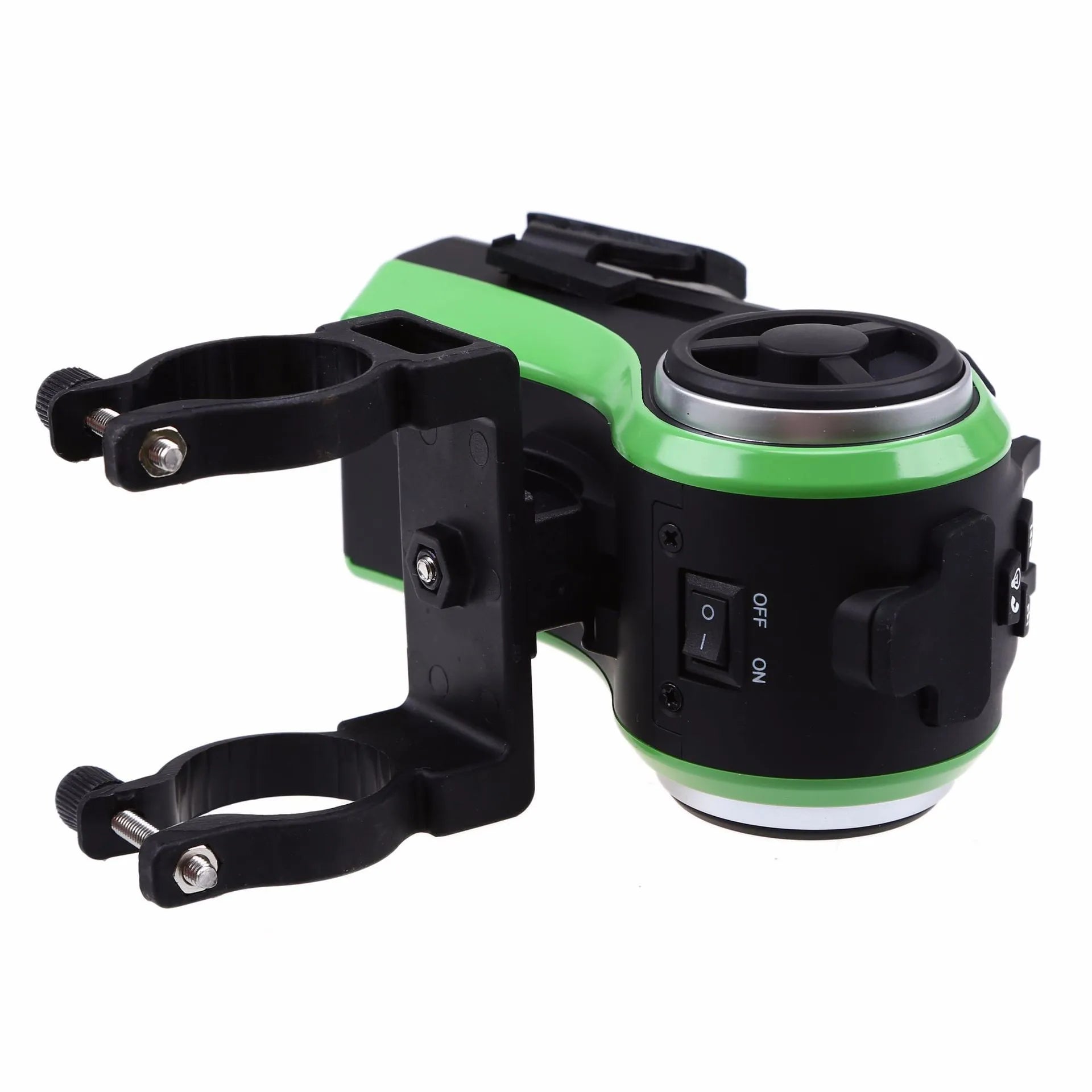 Luz LED doble 5 en 1 para bicicleta, reproductor de audio MP3 con Bluetooth, altavoz, cargador de batería, timbre para bicicleta, soporte para teléfono