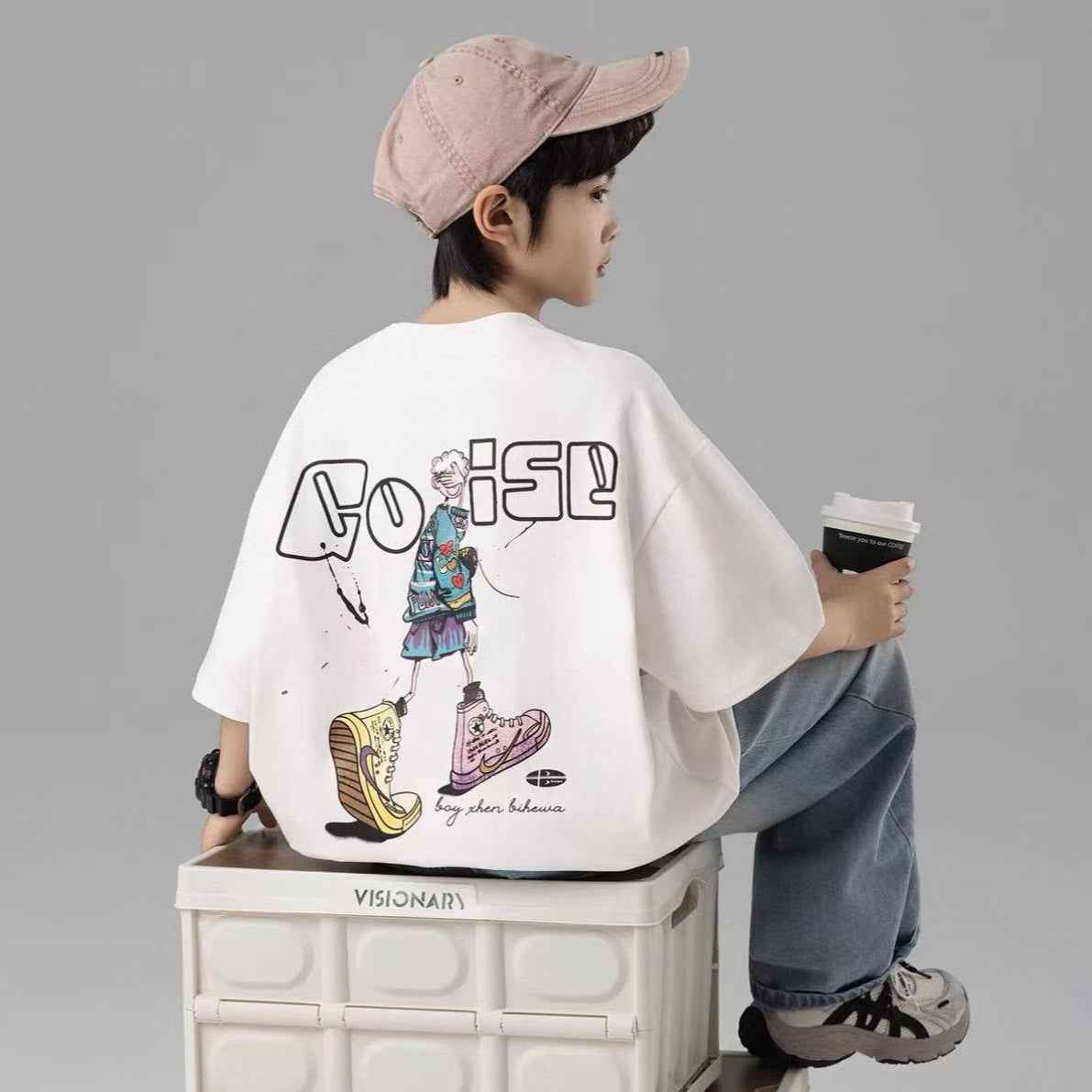 Kids' Boys  T-Shirt, Children's Short Sleeve Top