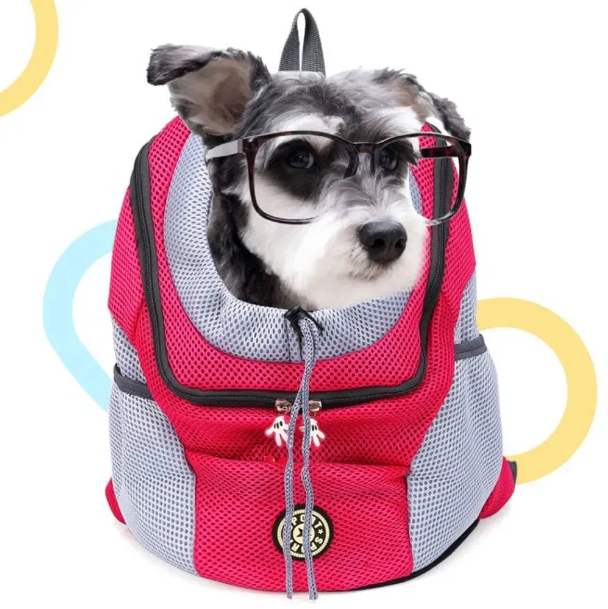 Pet Dog Carrier Carrier For Dogs Backpack Out Double Shoulder Portable Travel Outdoor Carrier Bag Mesh - Bella Enchanté