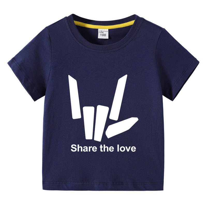 Children's summer short sleeved T-shirt