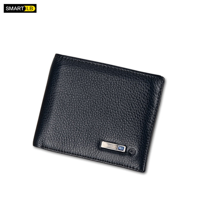 SMARTLB Genuine Leather Wallets High Quantity New Fashion Bifold Card Holders Slim Soft Purse GPS Charging Anti-theft