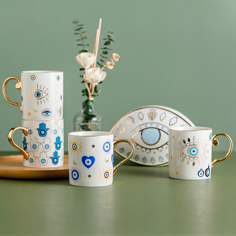 Nordic Light Luxury Ceramic Couple Mug Water Cup