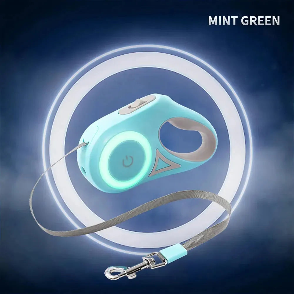 3 And 5M Dog Leash Light Retractable Pet Leads Traction Rope Belt Durable Large Dog Walk Run Leash Lead Automatic Cat Lead Extension - Bellarte Enchanté 3 And 5M Dog Leash Light Retractable Pet Leads Traction Rope Belt Durable Large Dog Walk Run Leash Lead Automatic Cat Lead Extension