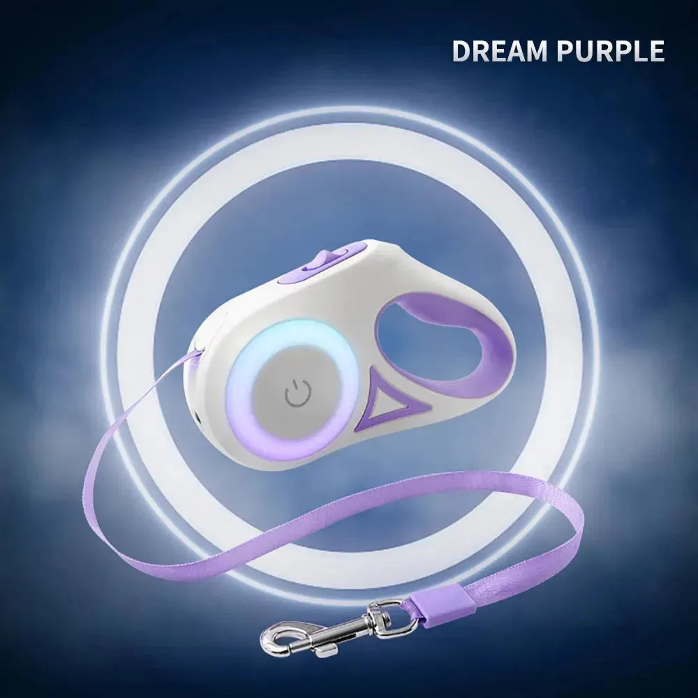 3 And 5M Dog Leash Light Retractable Pet Leads Traction Rope Belt Durable Large Dog Walk Run Leash Lead Automatic Cat Lead Extension - Bellarte Enchanté 3 And 5M Dog Leash Light Retractable Pet Leads Traction Rope Belt Durable Large Dog Walk Run Leash Lead Automatic Cat Lead Extension