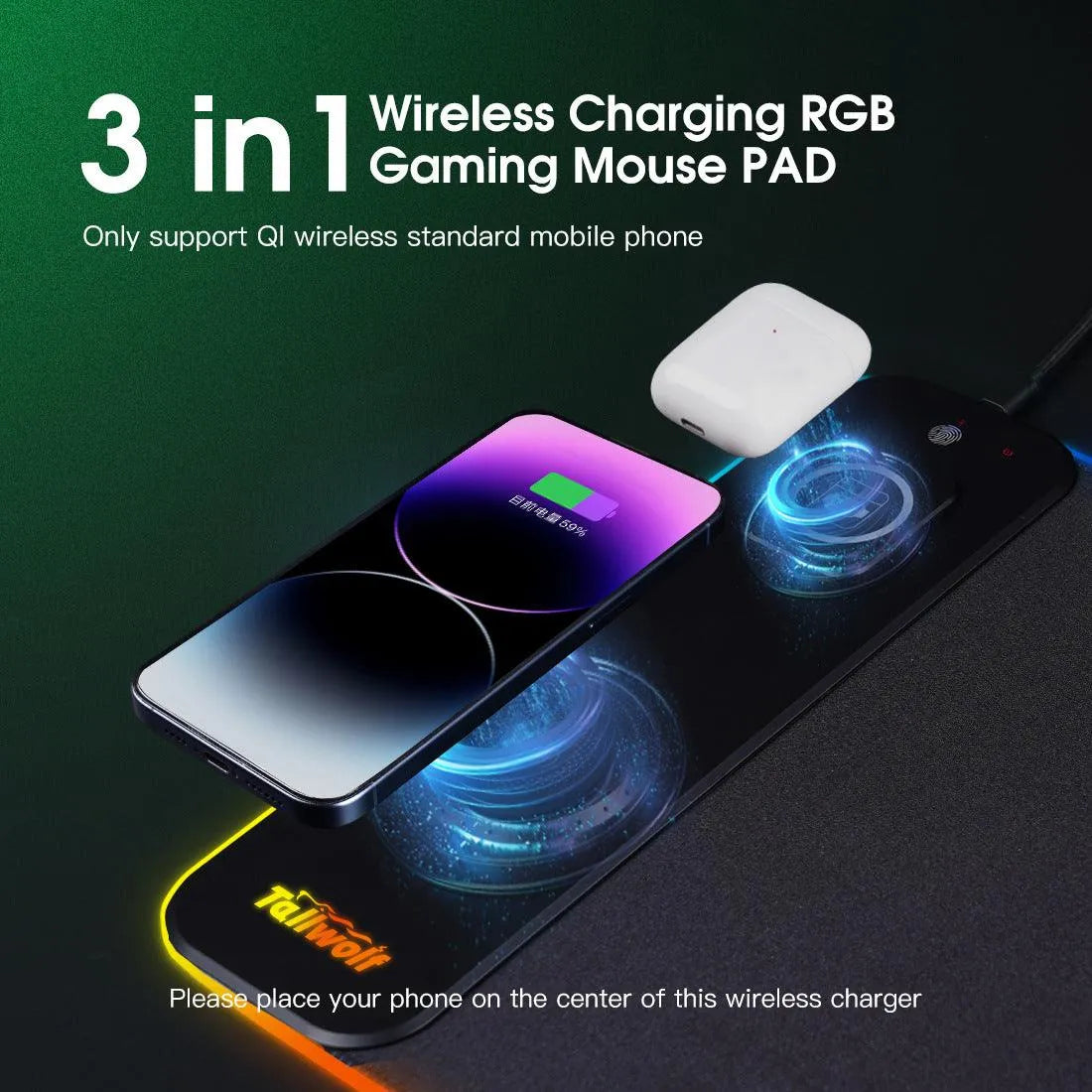 3-in-1 Magnetic Wireless Charger Mouse Pad - Bellarte Enchanté 3-in-1 Magnetic Wireless Charger Mouse Pad