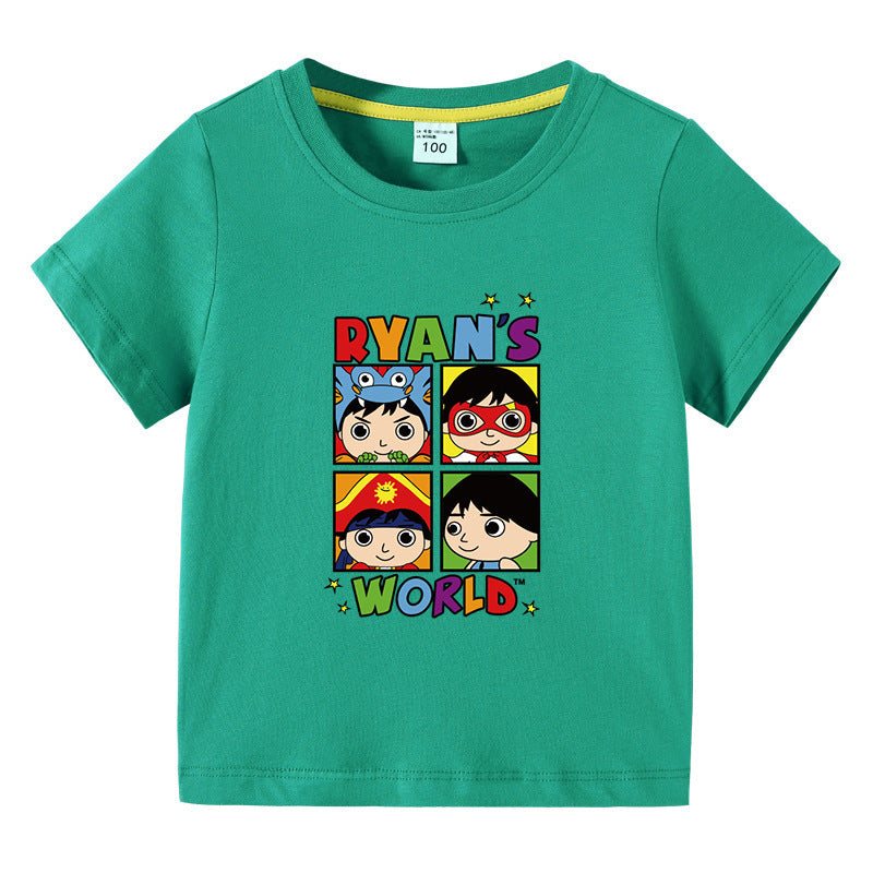 Children's summer short sleeved T-shirt