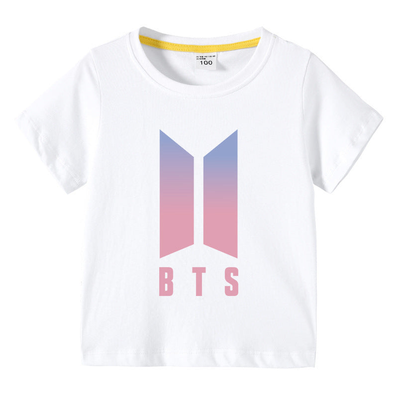 Children's summer short sleeved T-shirt