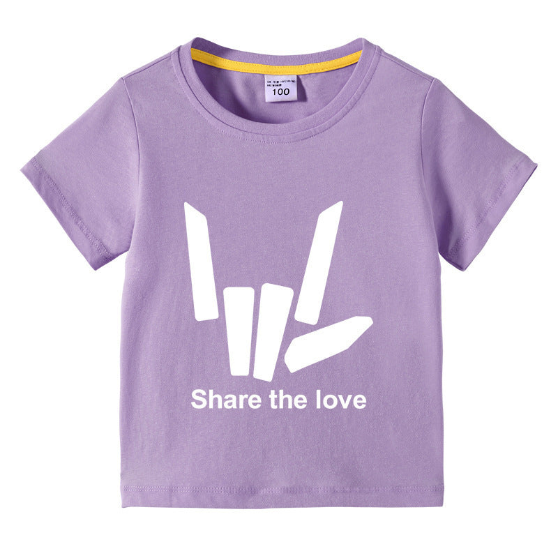 Children's summer short sleeved T-shirt