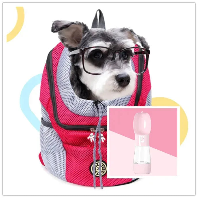 Pet Dog Carrier Carrier For Dogs Backpack Out Double Shoulder Portable Travel Outdoor Carrier Bag Mesh - Bella Enchanté