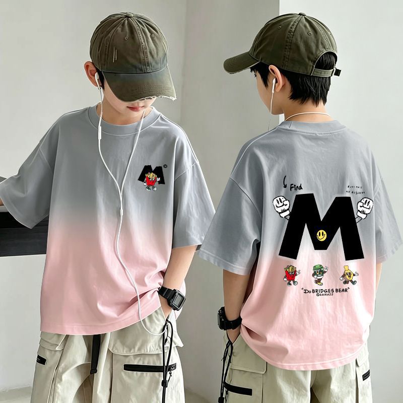 Boy's Gradient  T-Shirt Soft and Stylish Top for Kids