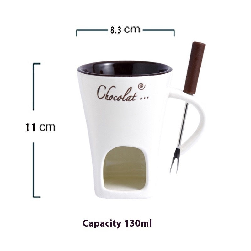 Ceramic Chocolate Hot Pot Stove Ice Cream Hot Pot Cup